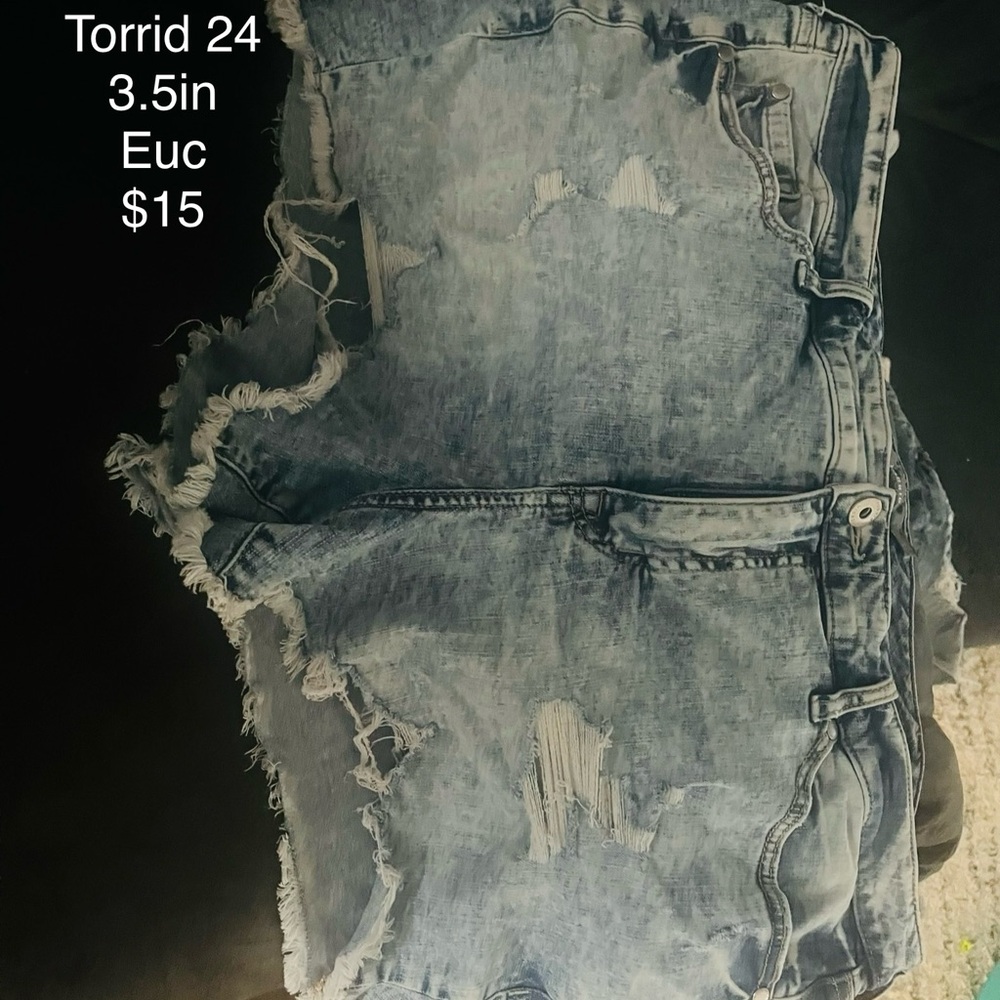 Distressed Denim Shorts